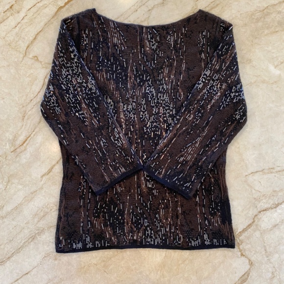 TSE Pure Cashmere Beaded Sweater SZ X -Large - Picture 3 of 7